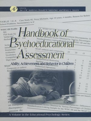 cover image of Educational Psychology: Handbook of Psychoeducational Assessment